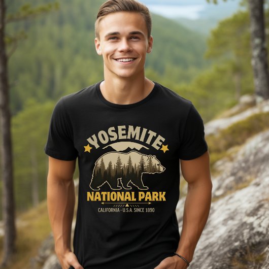 Vintage Yosemite Bear Forest Graphic T-shirt