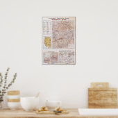 Vintage Yosemite National Park Map 1934 Poster (Keuken)