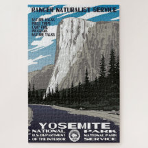 Vintage Yosemite National Park Natuur Bergen Ji