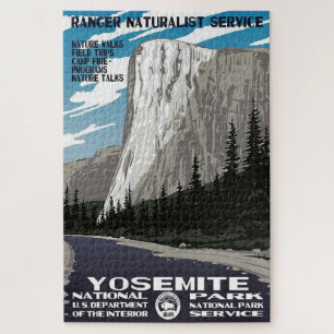 Vintage Yosemite National Park Natuur Bergen Ji Legpuzzel