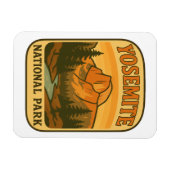 Vintage Yosemite National Park Retro Half Dome Magneet (Horizontaal)