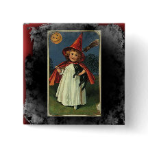 Vintage Young Halloween Witch Eerie Achtergrond