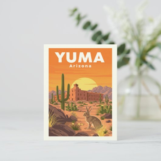Vintage Yuma Arizona Briefkaart (Staand voorkant)