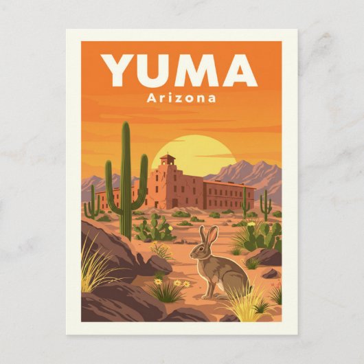 Vintage Yuma Arizona Briefkaart (Voorkant)