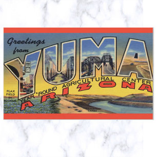 Vintage Yuma Arizona Briefkaart