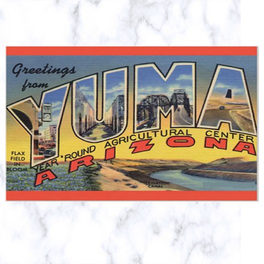 Vintage Yuma Arizona Briefkaart