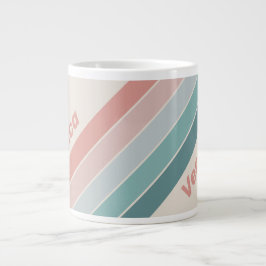 Vintage Zachte Zee Schelp Strepen met Naam Grote Koffiekop
