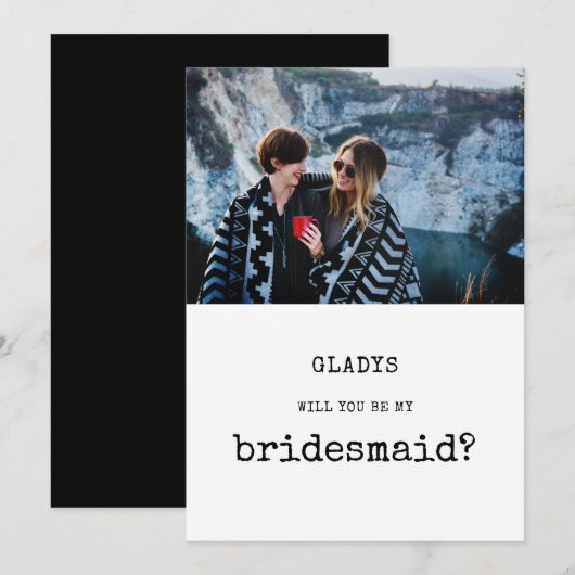 Vintage Zal je mijn bruidsfotokaart zijn? Kaart (Voorkant / Achterkant)