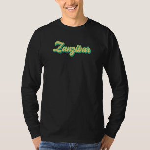 Vintage Zanzibar Tanzania Afrika Trouwdag En Reis T-shirt