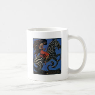 Vintage Zebra Art Nouveau Vrouw Life 1922 Koffiemok