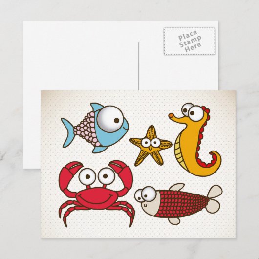 Vintage Zee Briefkaart (Voorkant / Achterkant)