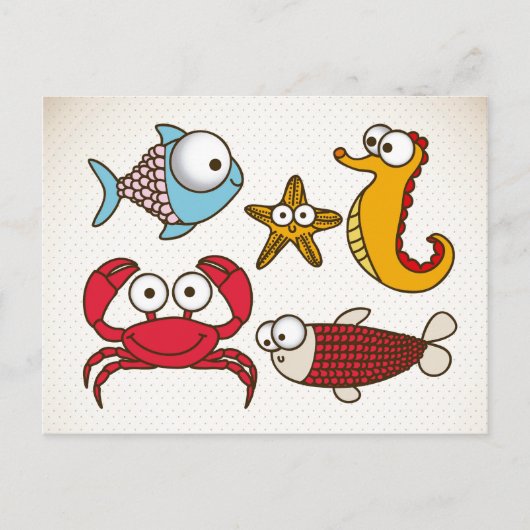 Vintage Zee Briefkaart (Voorkant)