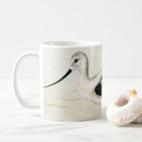 Vintage Zeedieren Shorebirds, Avocet Vogels Mok