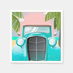 vintage zeegroene auto servetten