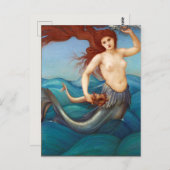 Vintage Zeemeermin Briefkaart (Voorkant / Achterkant)