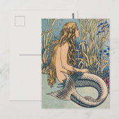 Vintage Zeemeermin Briefkaart (Voorkant / Achterkant)