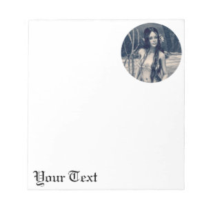 Vintage Zeemeermin Oude Foto Fantasie Kunst Notitieblok