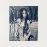 Vintage Zeemeermin Oude Foto Fantasy Kunst