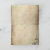 Vintage Zeemeermin Wenskaart Kaart (Binnen)