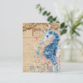 Vintage zeepaard Collage Briefkaart (Staand voorkant)