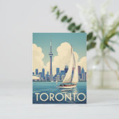Vintage zeilboot in Toronto Canada Reizen Briefkaart (Staand voorkant)