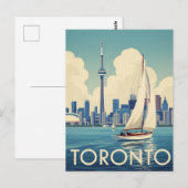 Vintage zeilboot in Toronto Canada Reizen Briefkaart (Voorkant / Achterkant)