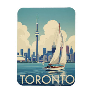 Vintage zeilboot in Toronto Canada Reizen Magneet