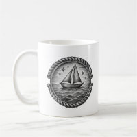 Vintage zeilboot kompas mok – Nautisch zeilen Oc