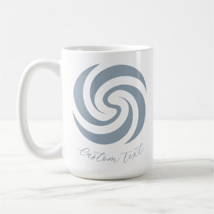 Vintage Zen Spiraal Mineraalblauw met Aangepaste T Koffiemok