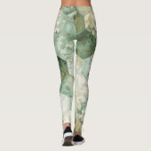 Vintage Zeshoekige Botanische Patchwork Leggings (Achterkant)