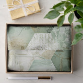 Vintage Zeshoekige Botanische Patchwork Tissuepapier (Geschenk)