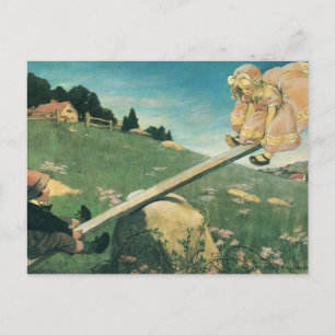 Vintage Zie Saw Margery Daw, Jessie Willcox Smith Briefkaart