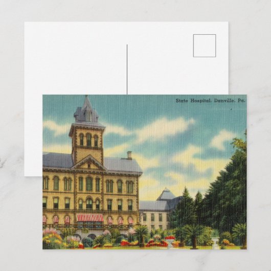 Vintage, Ziekenhuis, Danville, Pennsylvania Briefkaart (Voorkant / Achterkant)