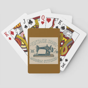 Vintage Ziel Moderne Steken Naaien Pokerkaarten