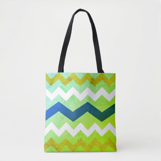 Vintage Zigzag Canvas tas (Voorkant)