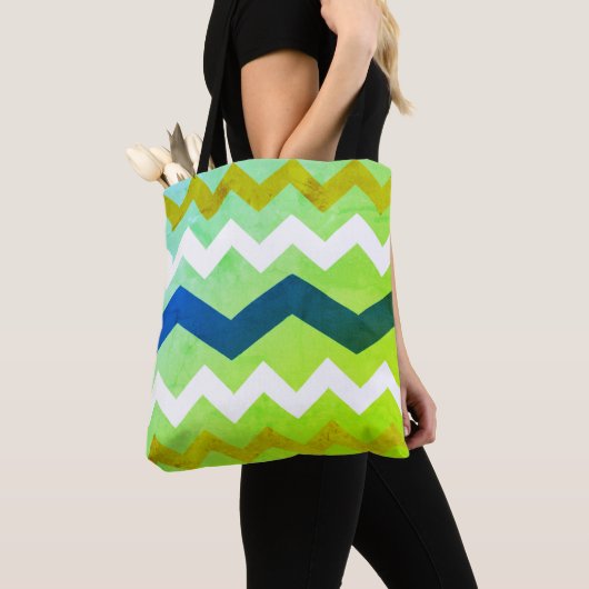 Vintage Zigzag Canvas tas (Dichtbij)