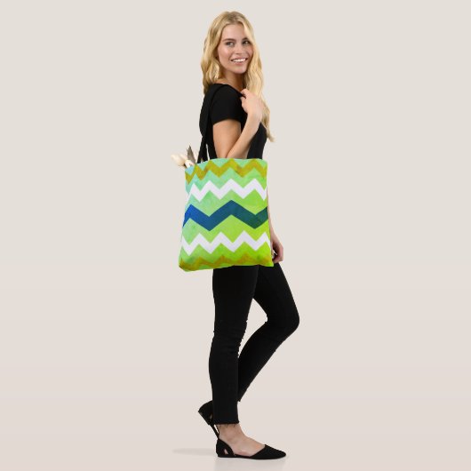 Vintage Zigzag Canvas tas (Op model)