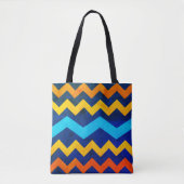 Vintage Zigzag Canvas tas (Voorkant)