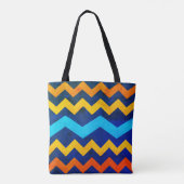 Vintage Zigzag Canvas tas (Achterkant)