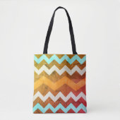 Vintage Zigzag Canvas tas (Voorkant)