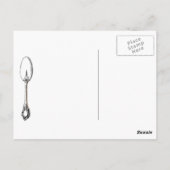 Vintage zilverwerk, eetgerei briefkaart (Achterkant)