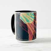 Vintage Zion National Park WPA Poster Style Mok (Voorkant links)