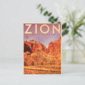 Vintage Zion Virgin River Travel Briefkaart (Staand voorkant)