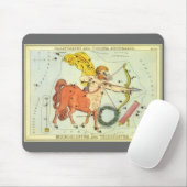 Vintage Zodiac Astrologie Boogschutter Sterrenbeel Muismat (Met muis)