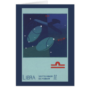 Vintage Zodiac Astrologie Weegschaal Sterrenbeeld
