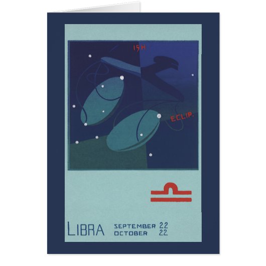 Vintage Zodiac Astrologie Weegschaal Sterrenbeeld (Voorkant)