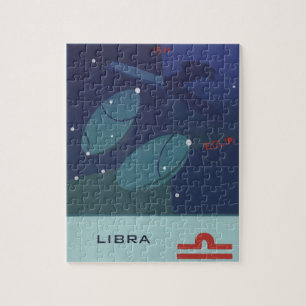 Vintage Zodiac Astrologie Weegschaal Sterrenbeeld Legpuzzel