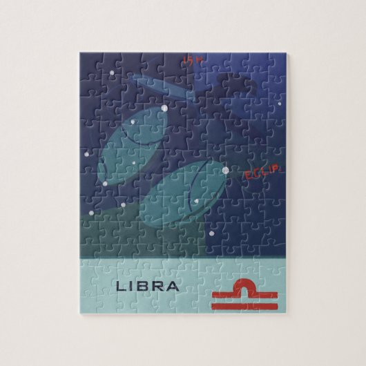 Vintage Zodiac Astrologie Weegschaal Sterrenbeeld Legpuzzel (Verticaal)