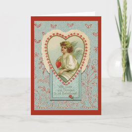 Vintage zoete kleine hartjes Valentijn op namaak k Feestdagen Kaart