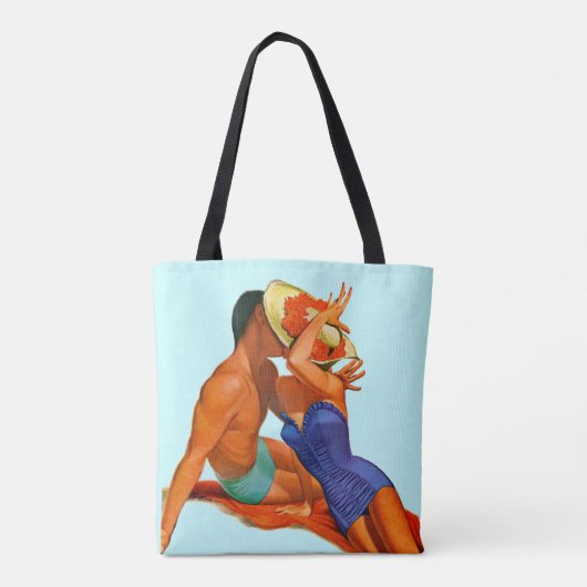 Vintage Zomer Liefhebbers Tote Bag (Achterkant)